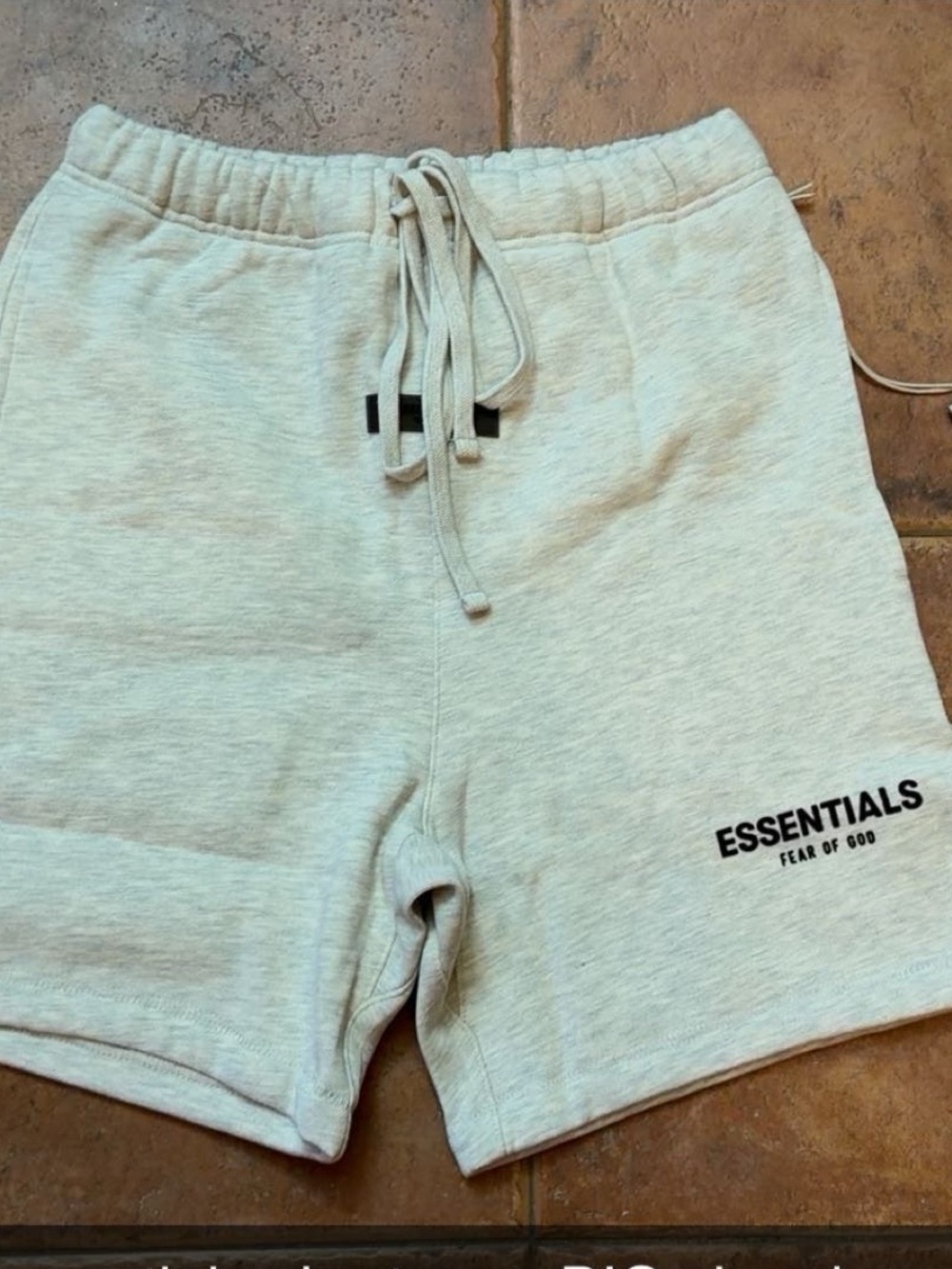 ESSENTIALS Light Oatmeal Men's Athletic Sweatshorts